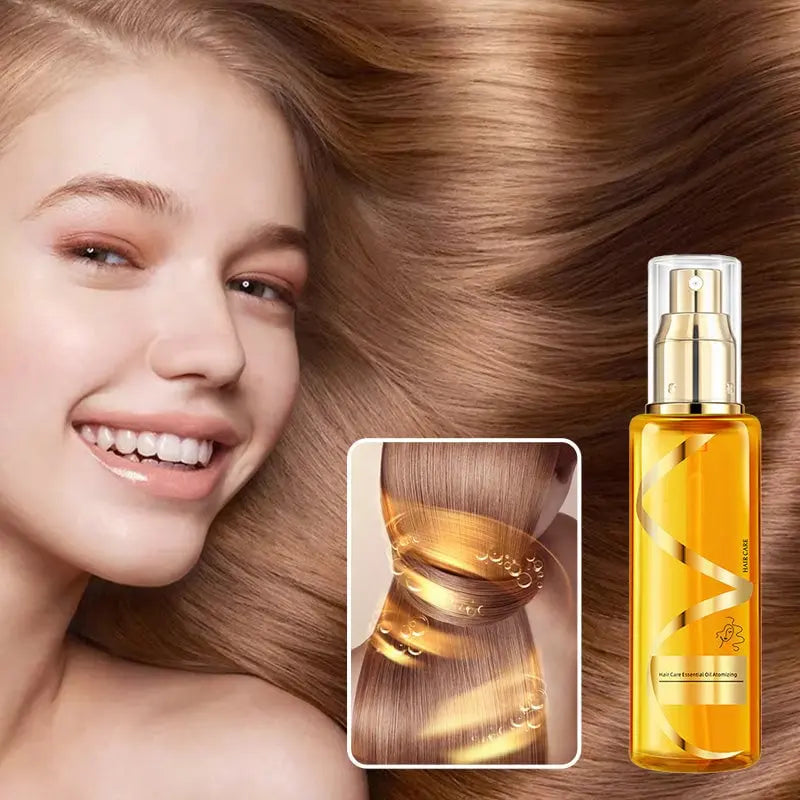 FiosGold™: Spray Finalizador para Cabelos - Hidrata, Nutre, Alisa e Fortelece os Fios