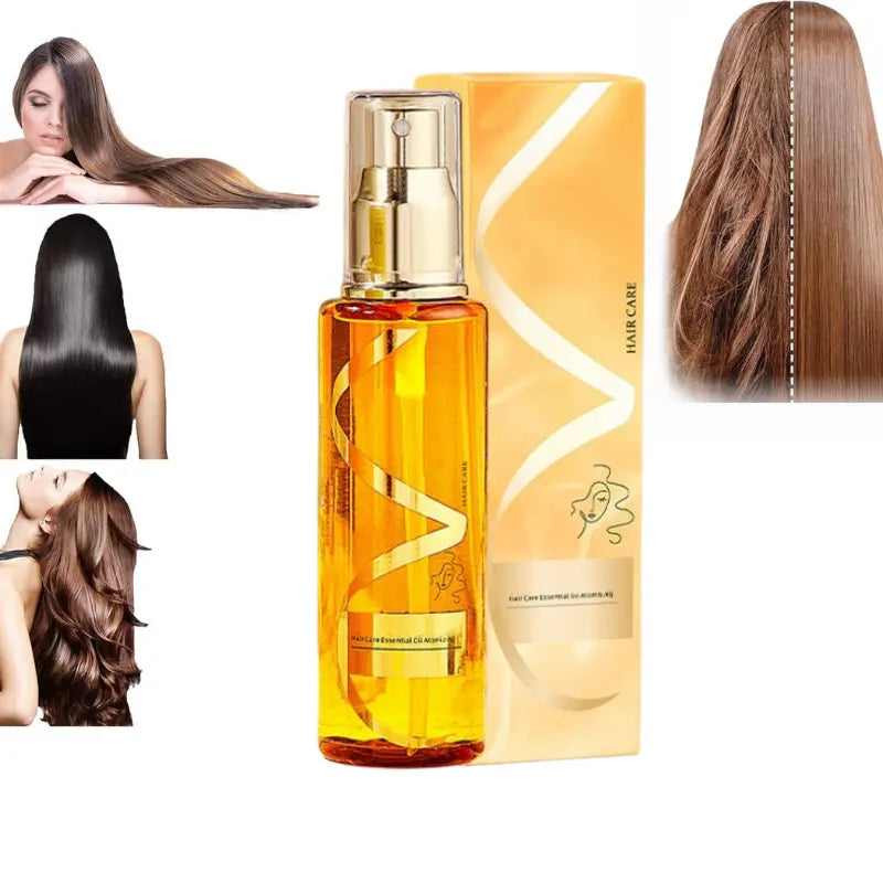 FiosGold™: Spray Finalizador para Cabelos - Hidrata, Nutre, Alisa e Fortelece os Fios