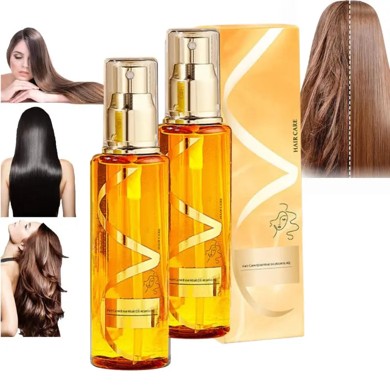 FiosGold™: Spray Finalizador para Cabelos - Hidrata, Nutre, Alisa e Fortelece os Fios