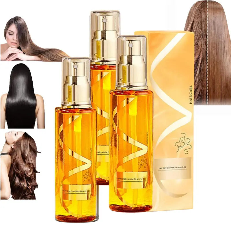 FiosGold™: Spray Finalizador para Cabelos - Hidrata, Nutre, Alisa e Fortelece os Fios