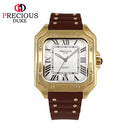 Relógio Retro Square Resistente à Água com Pulseira de Silicone