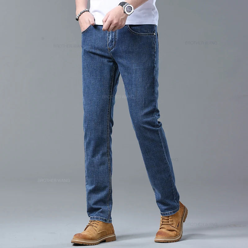 Calça Jeans Masculina Slim Tecido Stretch