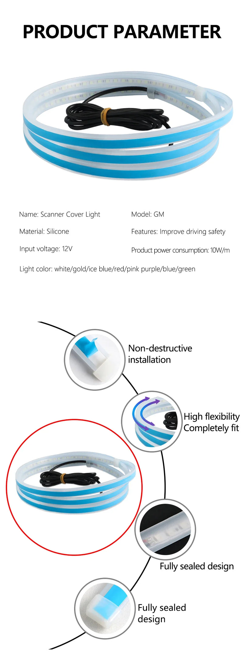 Luz Diurna Decorativa para Capô de Carro