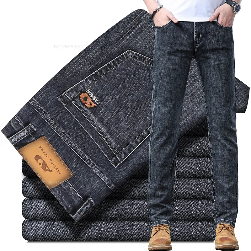 Calça Jeans Masculina Slim Tecido Stretch