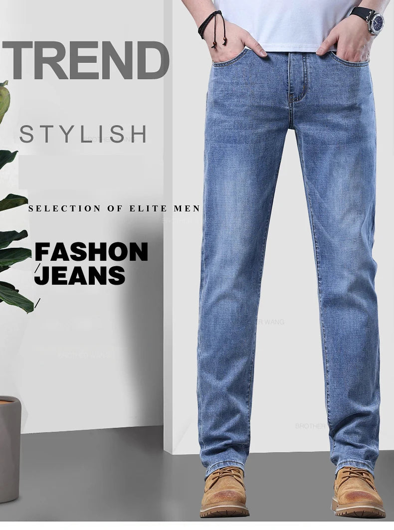 Calça Jeans Masculina Slim Tecido Stretch