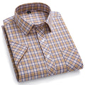 Camisa Casual Xadrez Manga Curta 100% Algodão