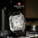 Relógio Retro Square Resistente à Água com Pulseira de Silicone