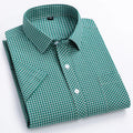 Camisa Casual Xadrez Manga Curta 100% Algodão