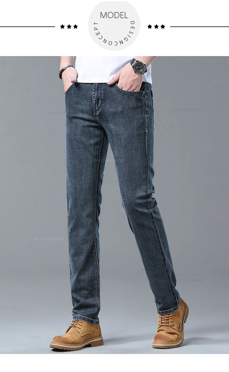 Calça Jeans Masculina Slim Tecido Stretch