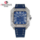 Relógio Retro Square Resistente à Água com Pulseira de Silicone