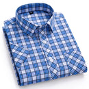 Camisa Casual Xadrez Manga Curta 100% Algodão