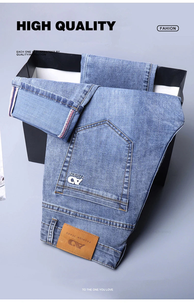 Calça Jeans Masculina Slim Tecido Stretch