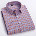Camisa Casual Xadrez Manga Curta 100% Algodão