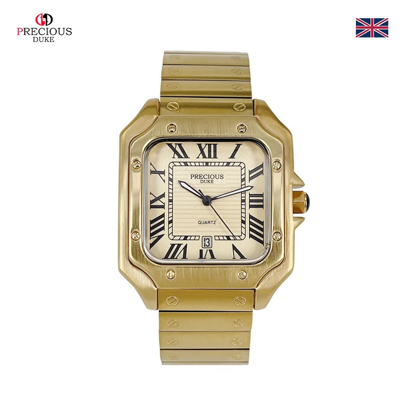 Relógio Retro Square Resistente à Água com Pulseira de Silicone