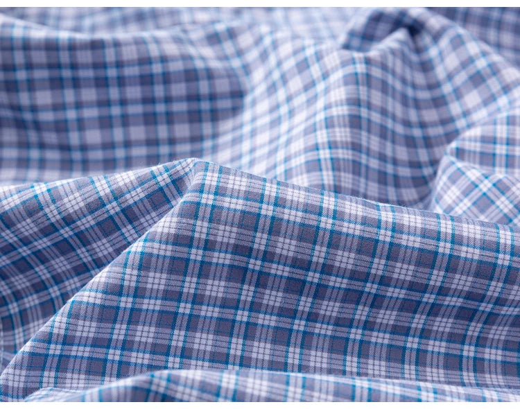 Camisa Casual Xadrez Manga Curta 100% Algodão