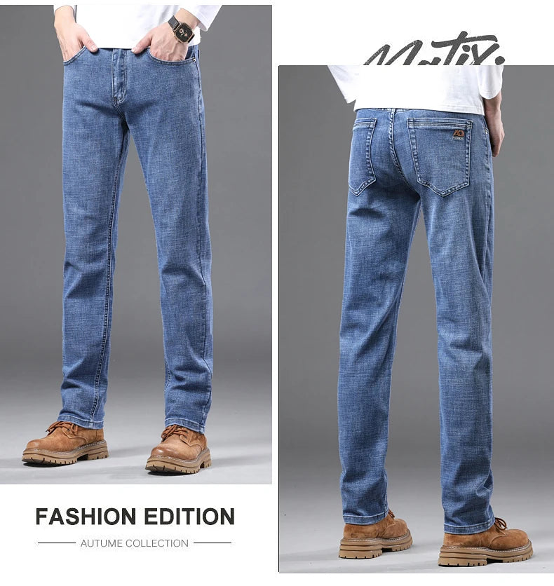 Calça Jeans Masculina Reta Slim