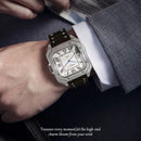 Relógio Retro Square Resistente à Água com Pulseira de Silicone