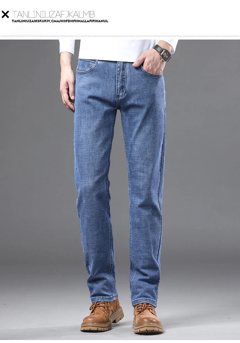 Calça Jeans Masculina Reta Slim