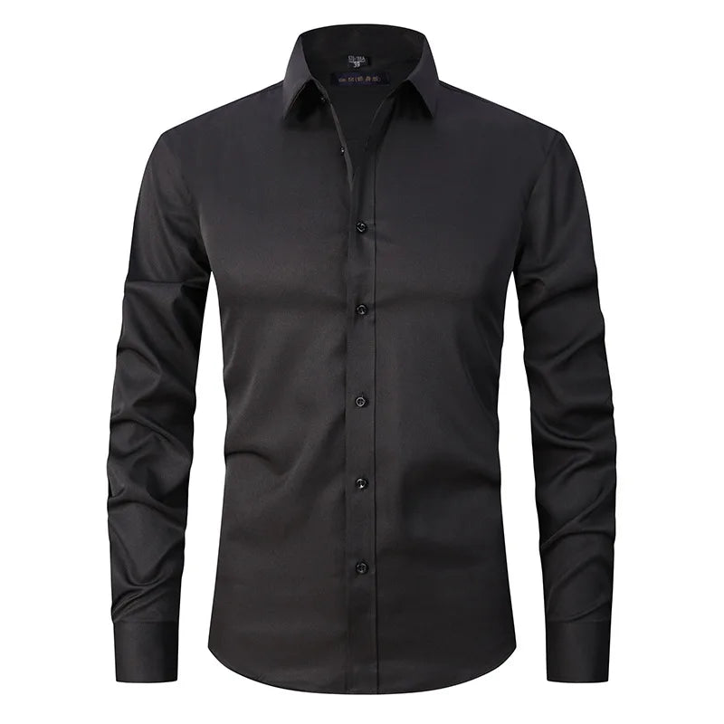 Camisa Social Masculina Slim Fit Sem Passar