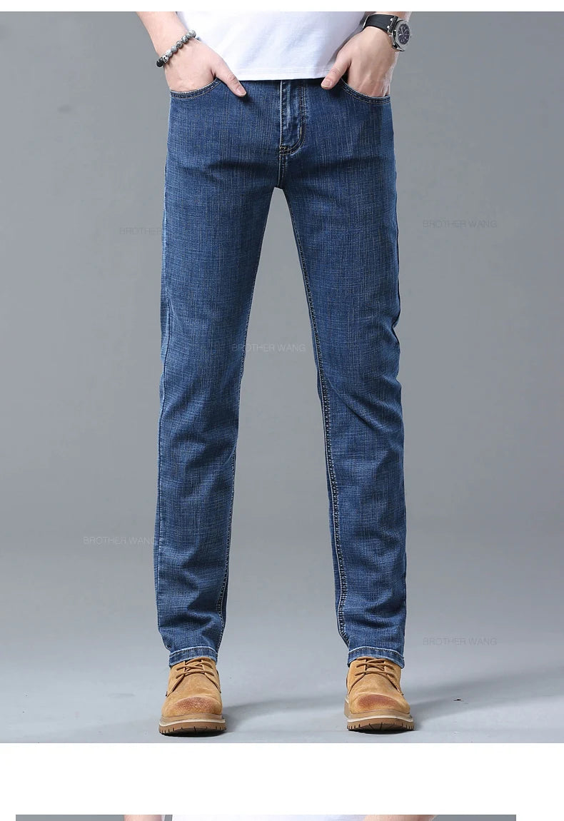 Calça Jeans Masculina Slim Tecido Stretch