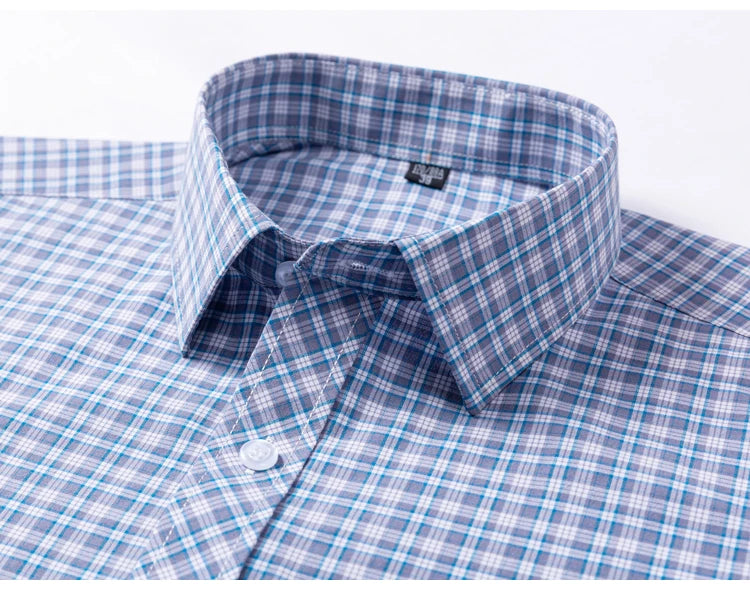 Camisa Casual Xadrez Manga Curta 100% Algodão