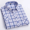 Camisa Casual Xadrez Manga Curta 100% Algodão
