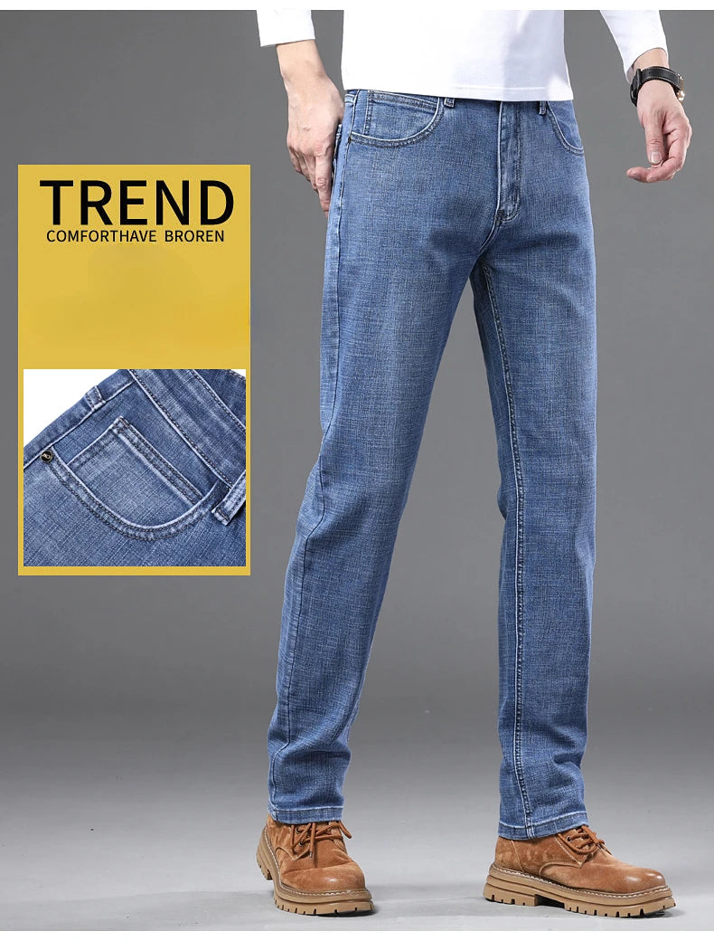 Calça Jeans Masculina Reta Slim