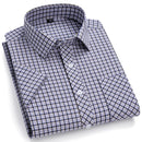 Camisa Casual Xadrez Manga Curta 100% Algodão