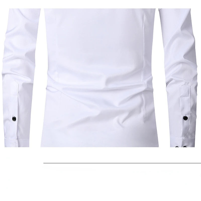 Camisa Social Masculina Slim Fit Sem Passar