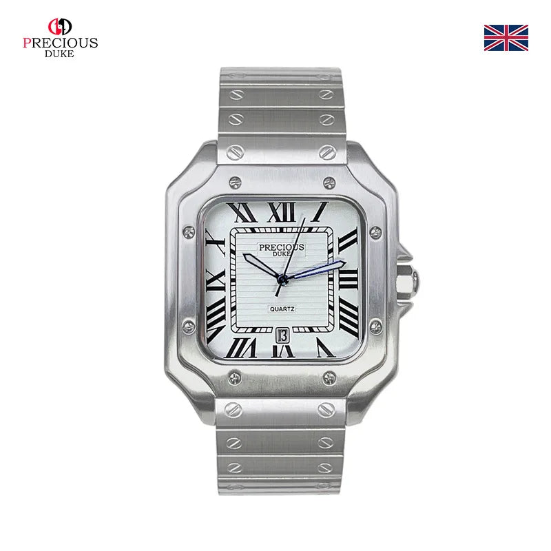 Relógio Retro Square Resistente à Água com Pulseira de Silicone