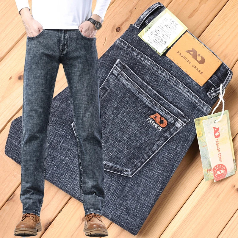 Calça Jeans Masculina Reta Slim