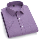 Camisa Casual Xadrez Manga Curta 100% Algodão