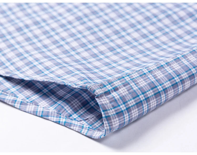 Camisa Casual Xadrez Manga Curta 100% Algodão