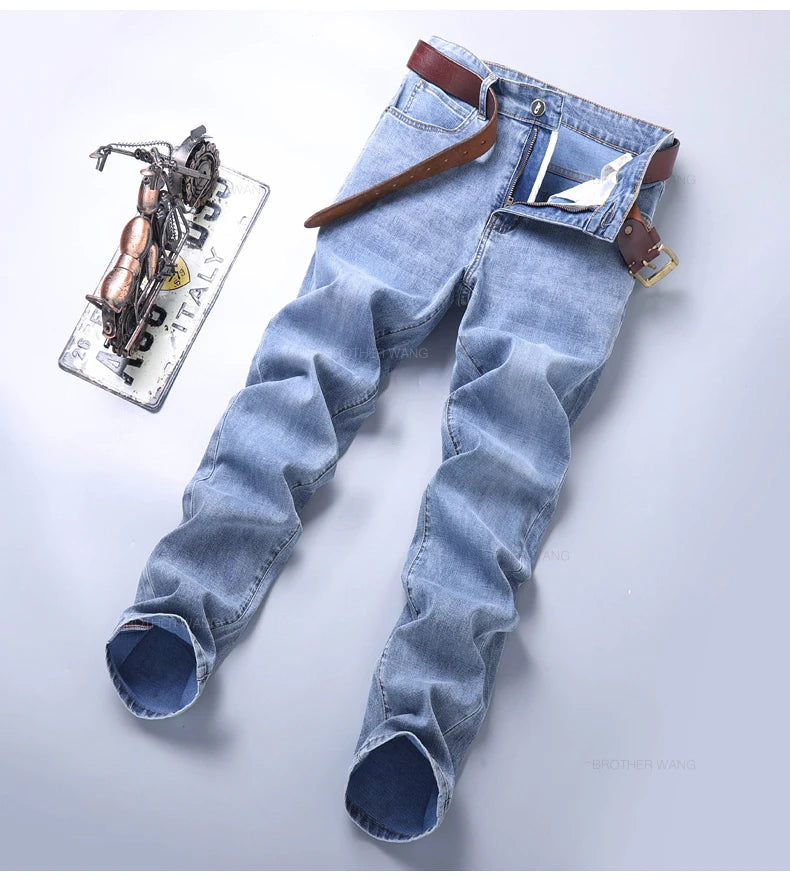 Calça Jeans Masculina Slim Tecido Stretch