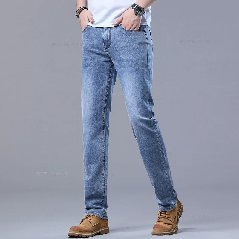 Calça Jeans Masculina Slim Tecido Stretch