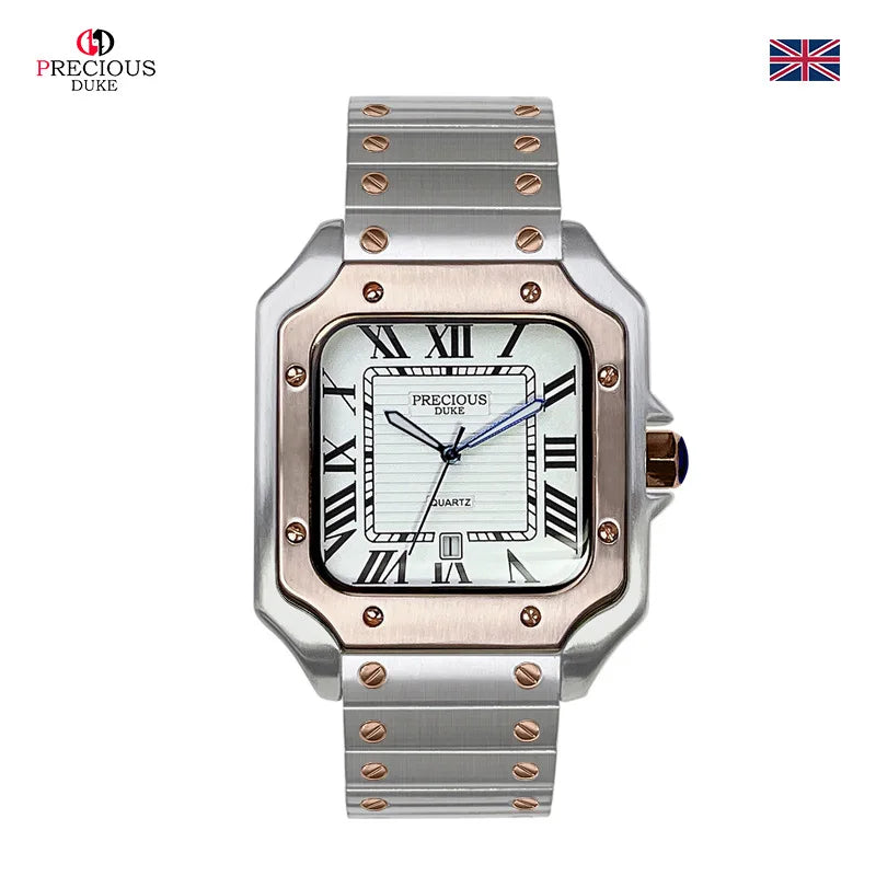 Relógio Retro Square Resistente à Água com Pulseira de Silicone
