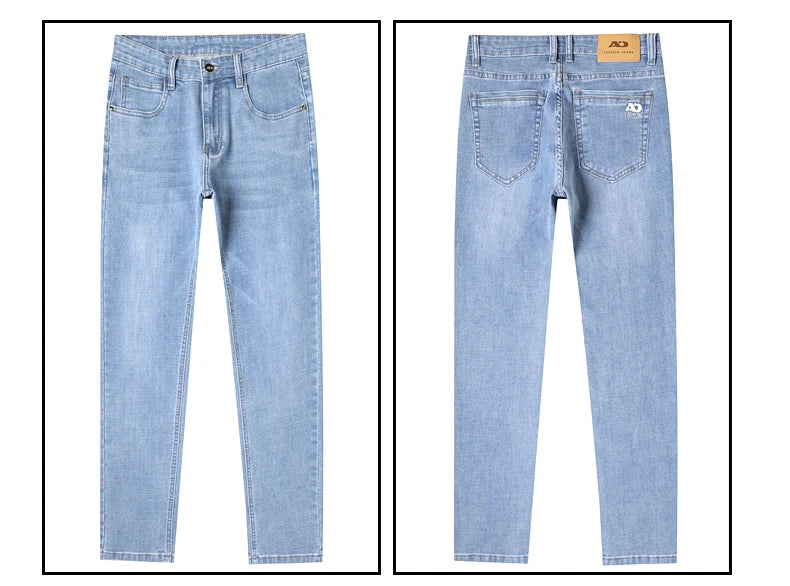 Calça Jeans Masculina Reta Slim