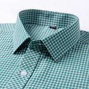 Camisa Casual Xadrez Manga Curta 100% Algodão