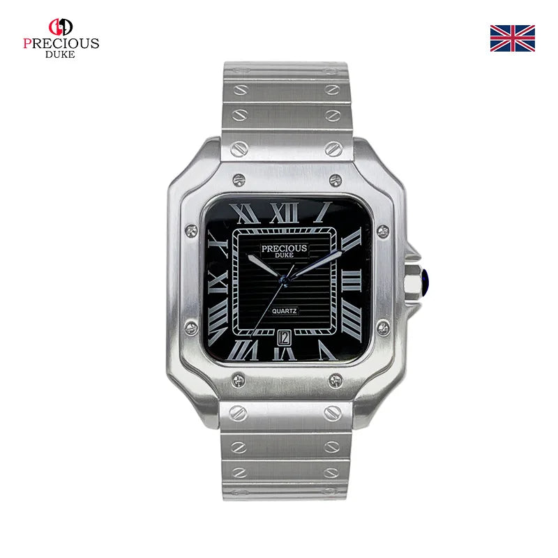 Relógio Retro Square Resistente à Água com Pulseira de Silicone