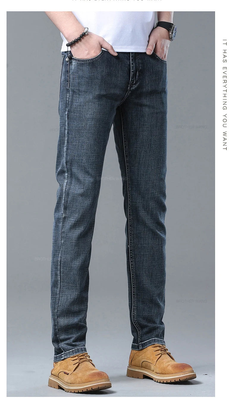 Calça Jeans Masculina Slim Tecido Stretch