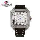 Relógio Retro Square Resistente à Água com Pulseira de Silicone