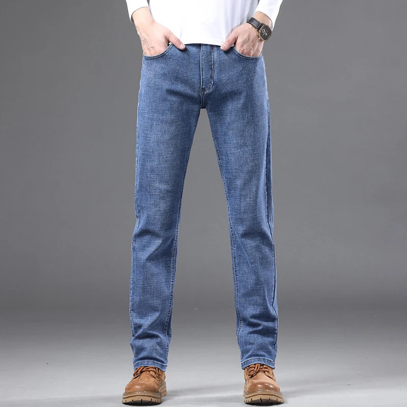 Calça Jeans Masculina Reta Slim