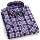 Camisa Casual Xadrez Manga Curta 100% Algodão