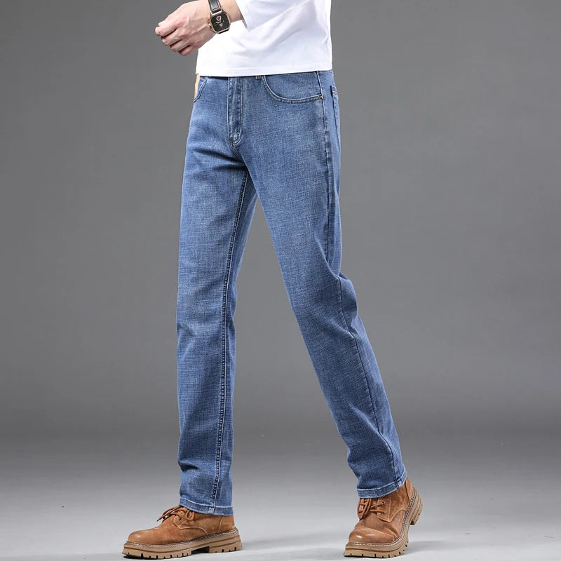 Calça Jeans Masculina Reta Slim