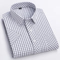 Camisa Casual Xadrez Manga Curta 100% Algodão