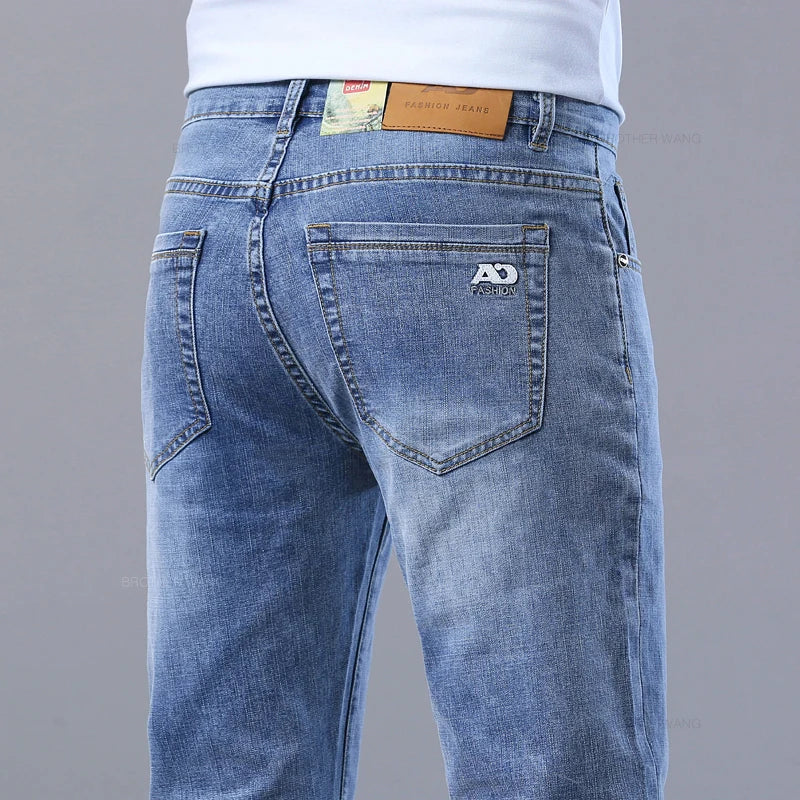 Calça Jeans Masculina Slim Tecido Stretch