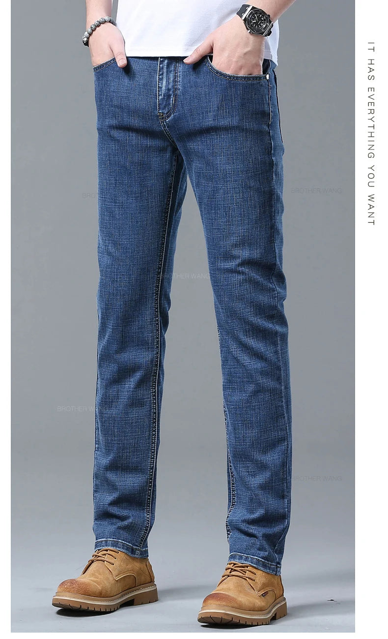 Calça Jeans Masculina Slim Tecido Stretch