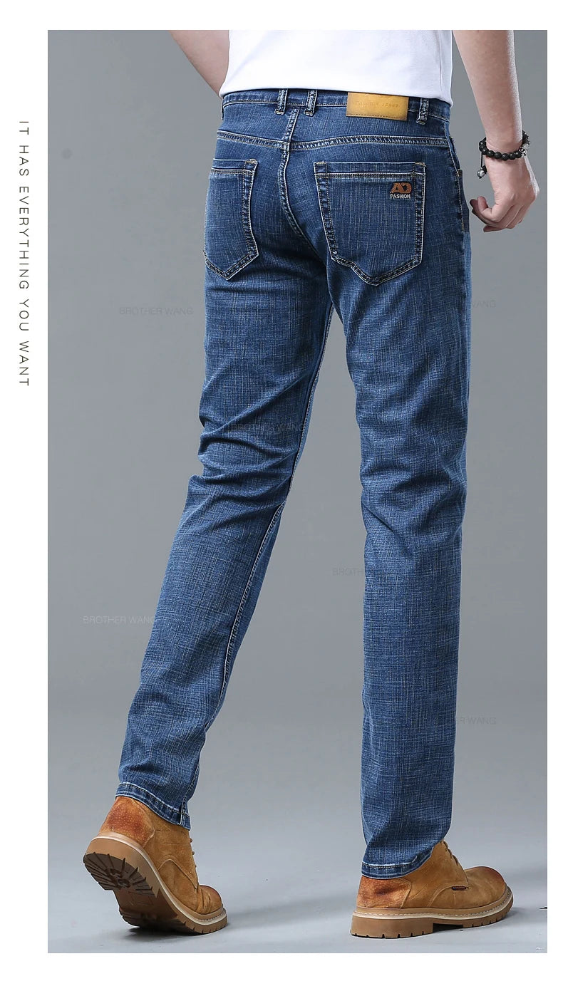 Calça Jeans Masculina Slim Tecido Stretch